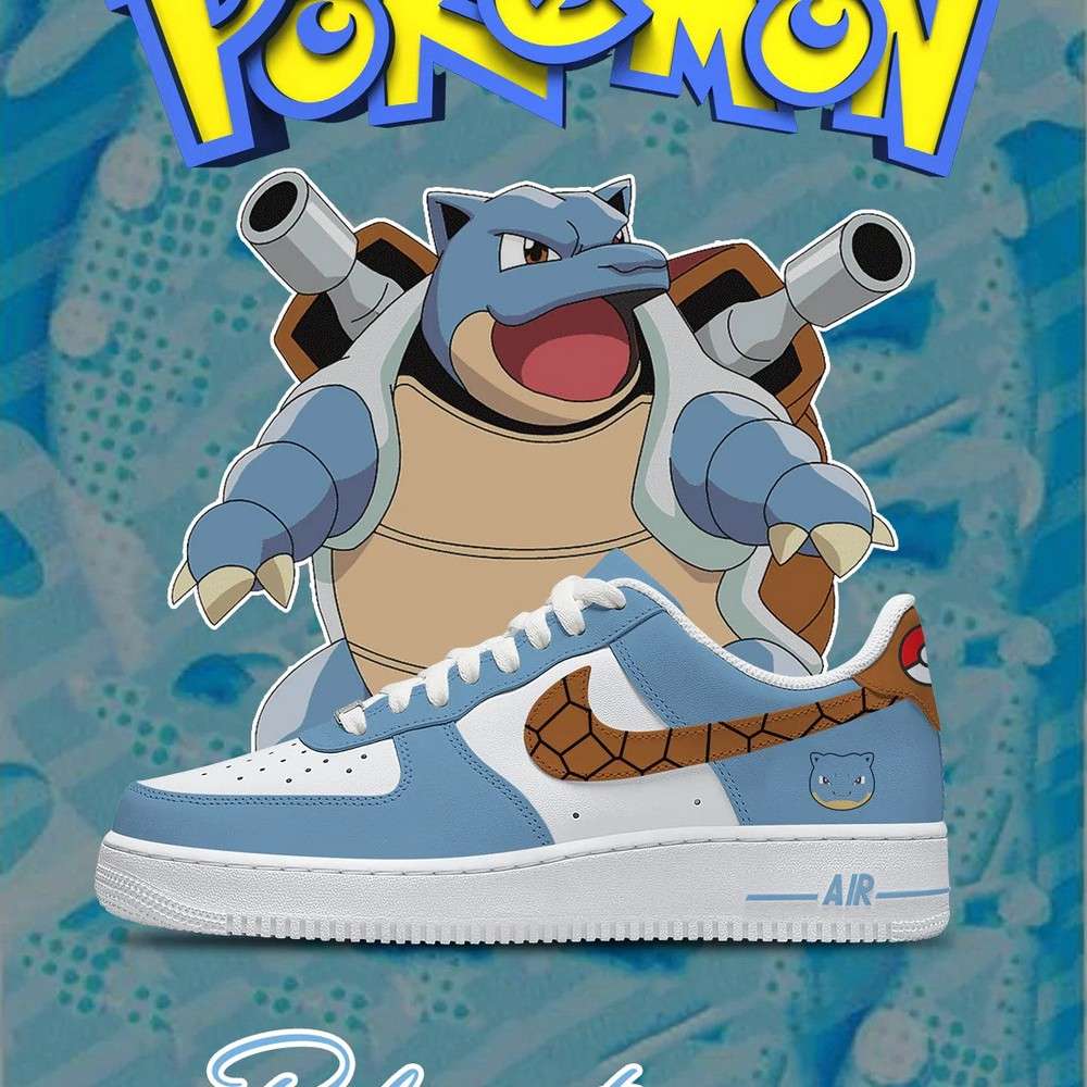Blastois Pokemon AF1 Low Top Shoes