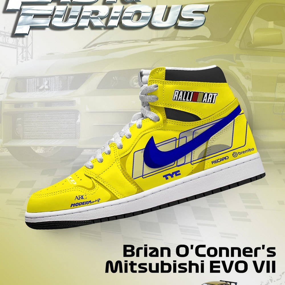 Brian O'Conner's EVO VII V.1 Fast and Furious High Top Shoes