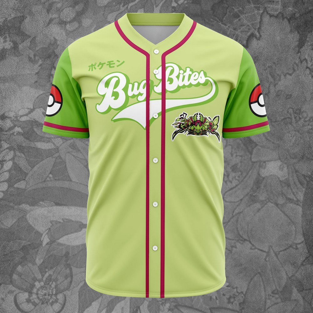 Bug Bites Bug Type Pokemon Baseball Jersey