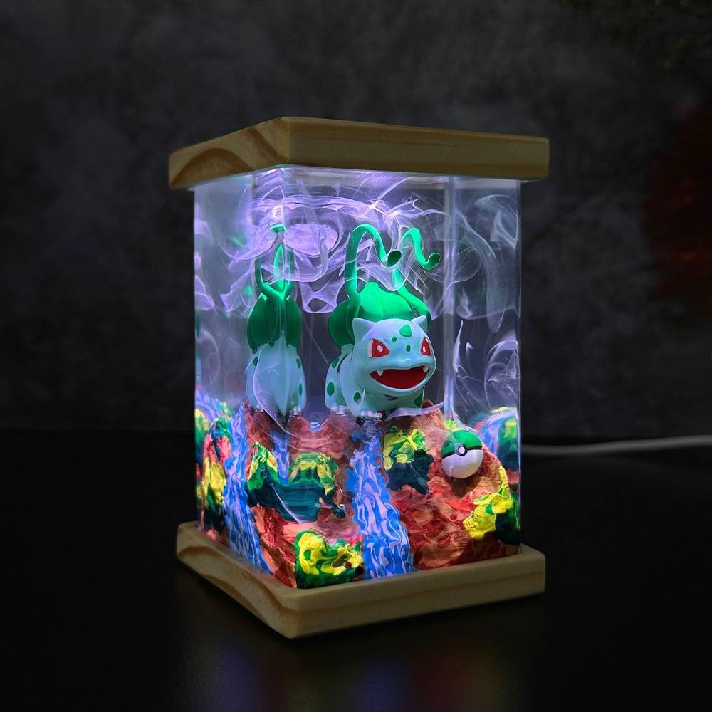 Bulbasaur Epoxy Pokemon Resin Lamp