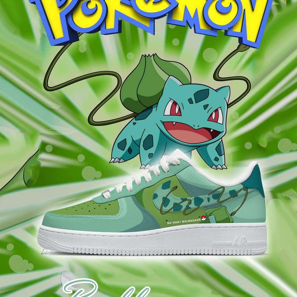Bulbasaur Pokemon AF1 Low Top Shoes