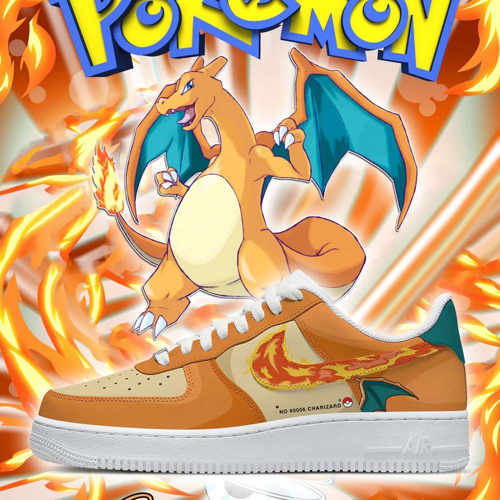 Charizard II Pokemon AF1 Low Top Shoes