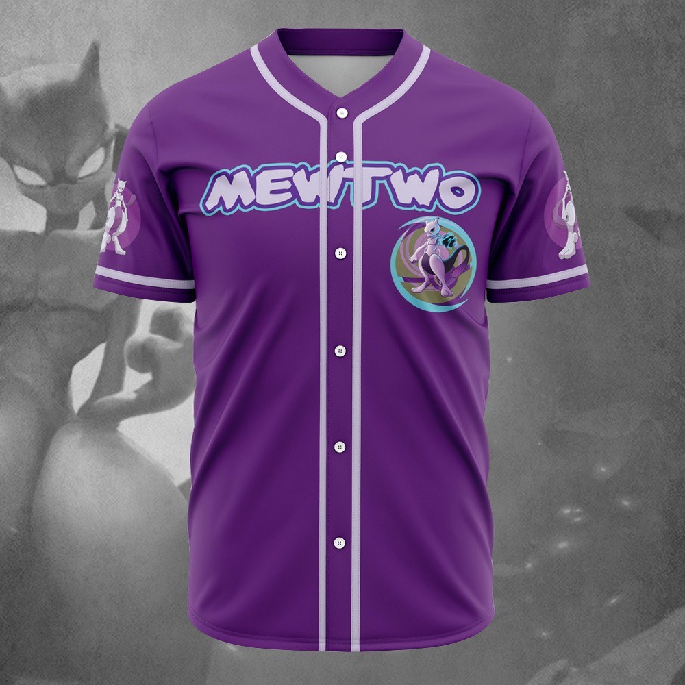 Cosmic Mewtwo Pokemon Baseball Jersey