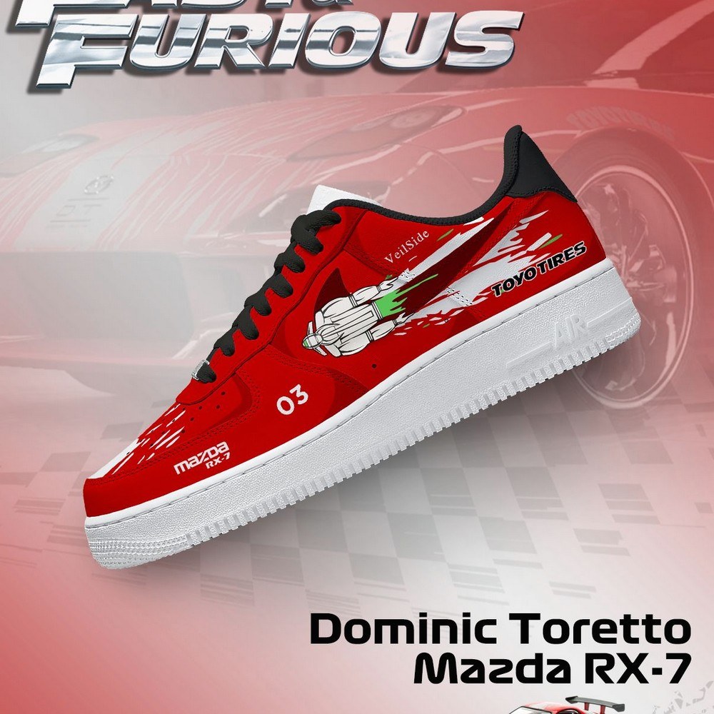 Dominic Toretto RX-7 Fast and Furious Low Top Shoes