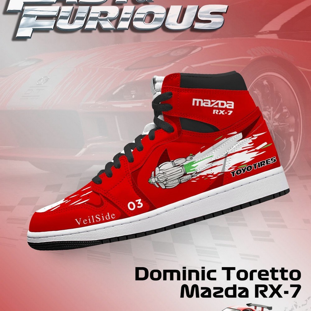 Dominic Toretto RX-7 V.3 Fast and Furious High Top Shoes