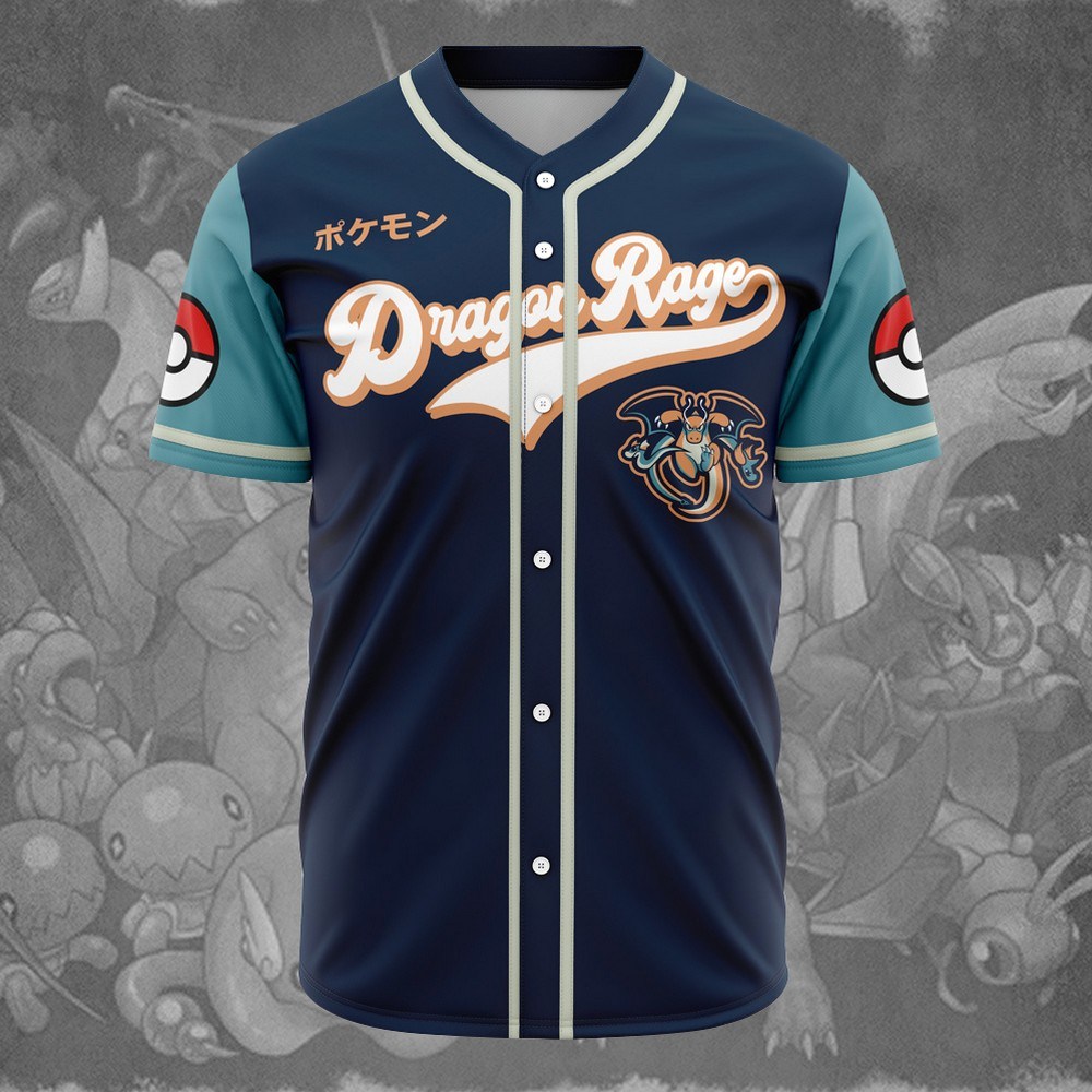 Dragon Rage Dragon Type Pokemon Baseball Jersey