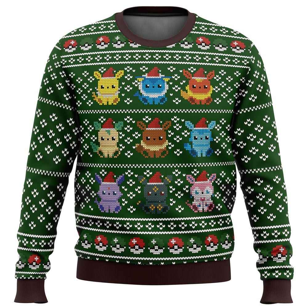 Eevee Eeveelutions Pokemon Ugly Christmas Sweater