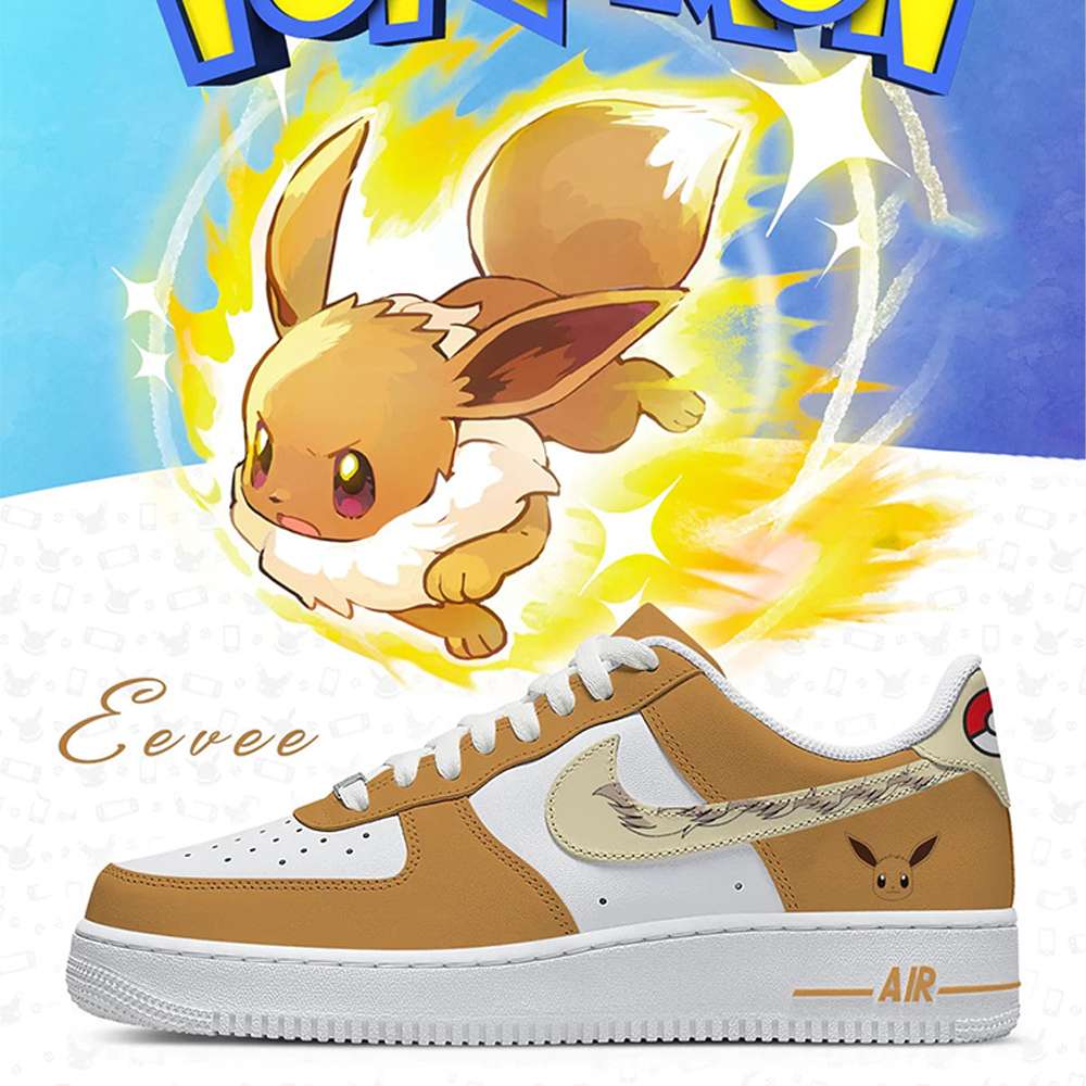 Eevee Pokemon AF1 Low Top Shoes