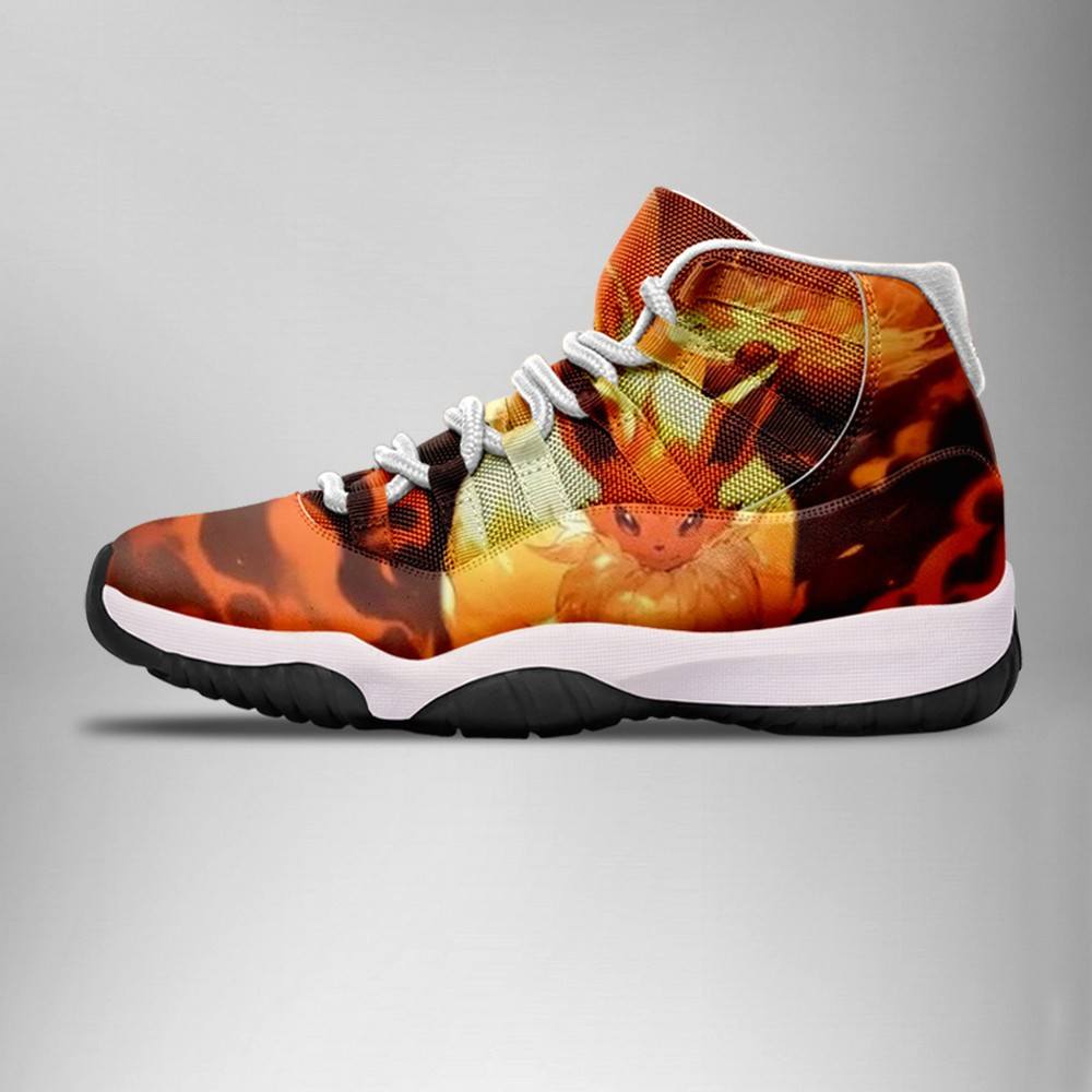 Flareon Pokemon Black J11 Shoes 5 Flareon Pokemon Black J11 Shoes - Image 5