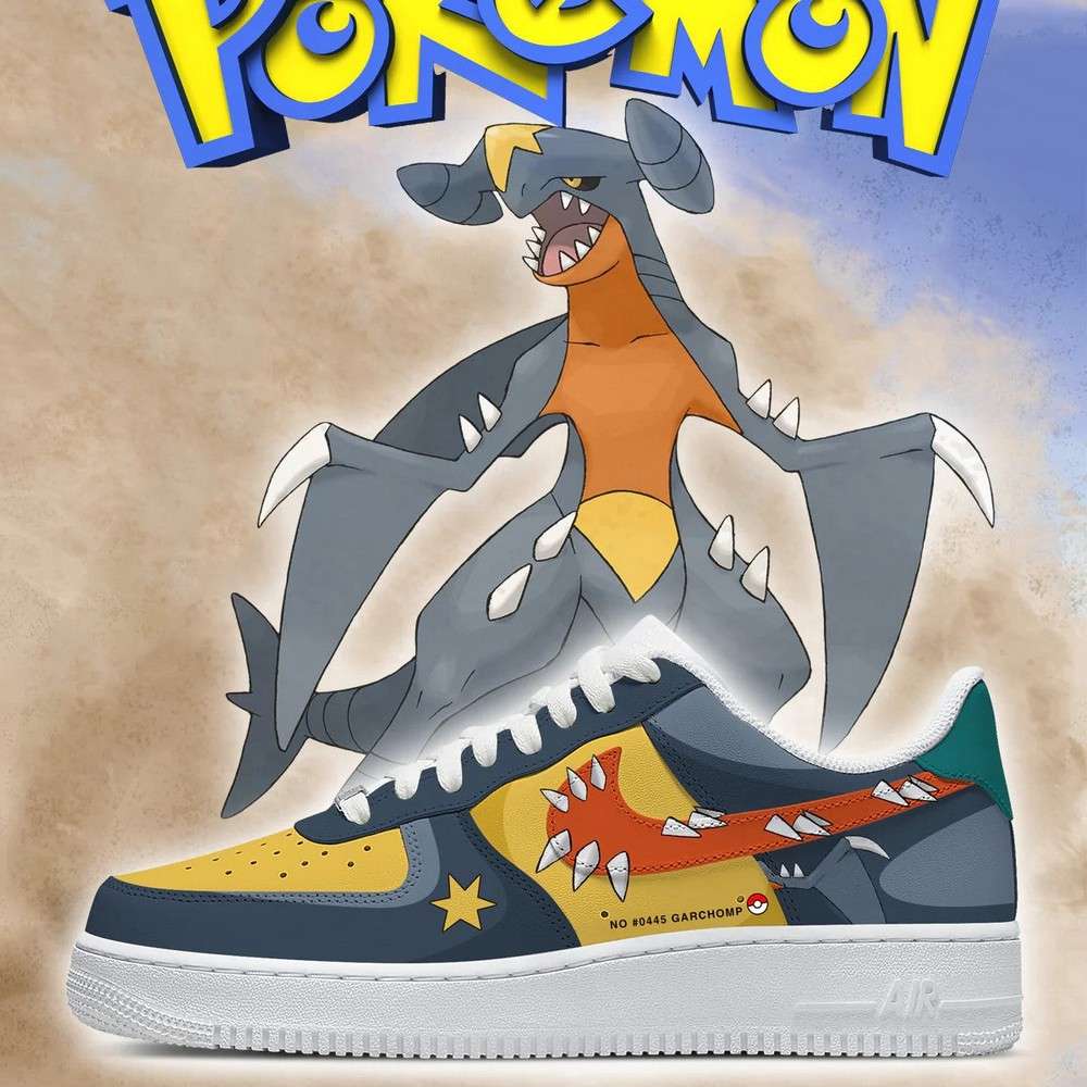 garchomp pokemon af1 low top shoes anzlk