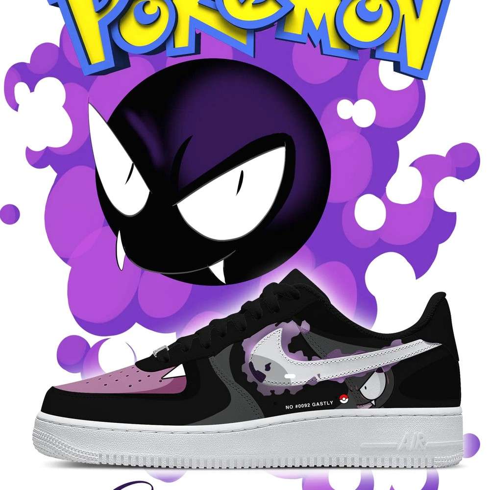 gastly pokemon af1 low top shoes j4i5k