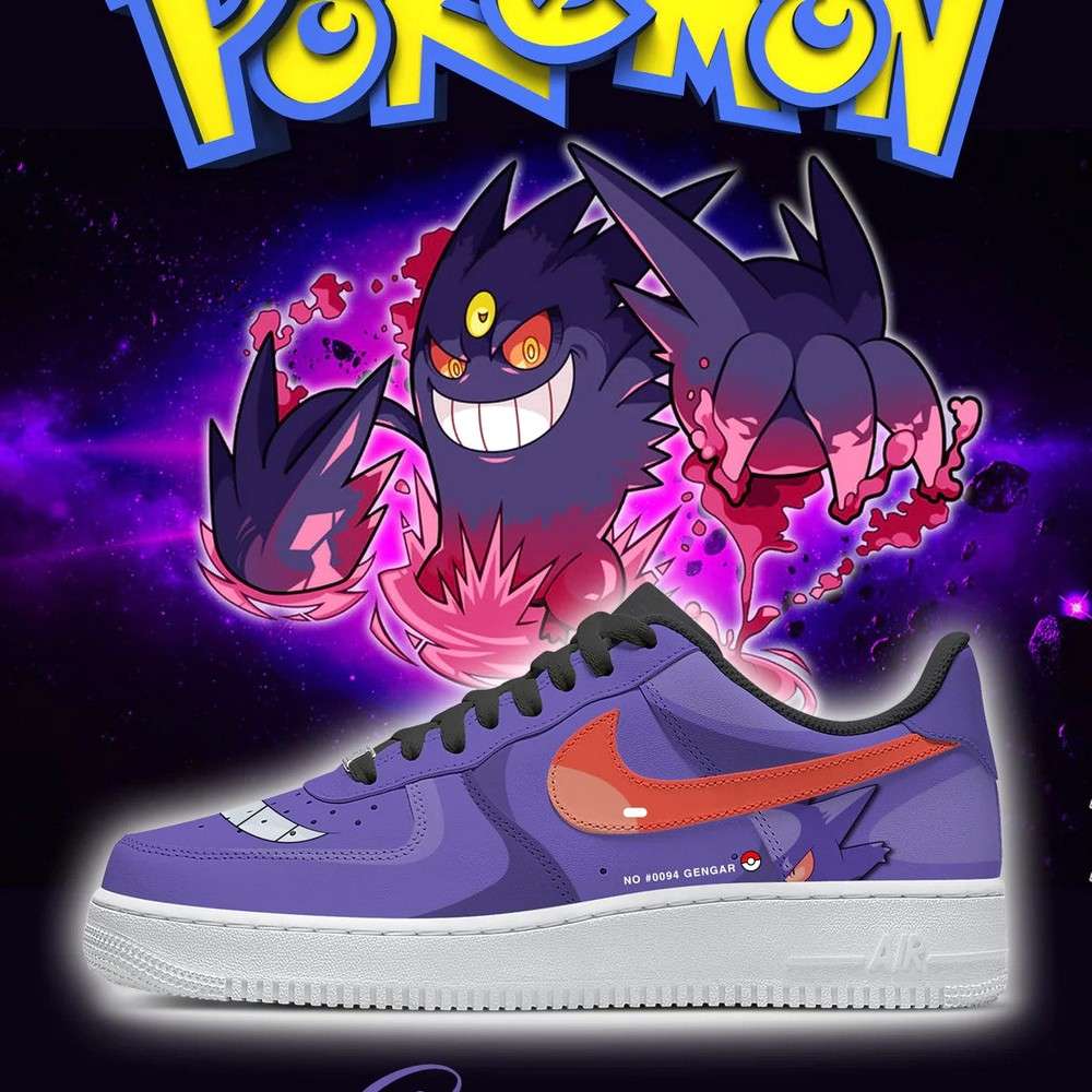 Gengar Pokemon AF1 Low Top Shoes
