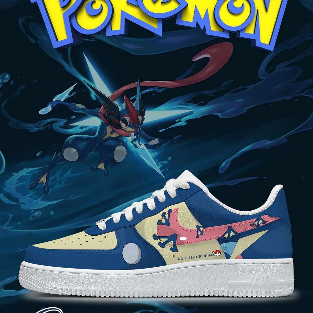 Greninja Pokemon AF1 Low Top Shoes