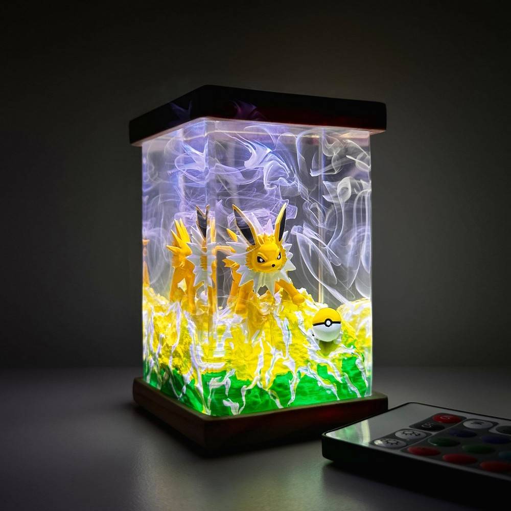 Jolteon Eevee Evolution Pokemon Resin Lamp