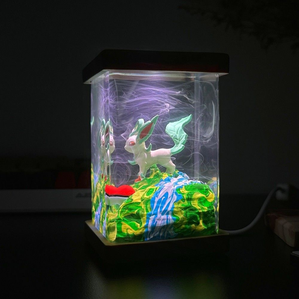 Leafeon Pokemon Resin Lamp