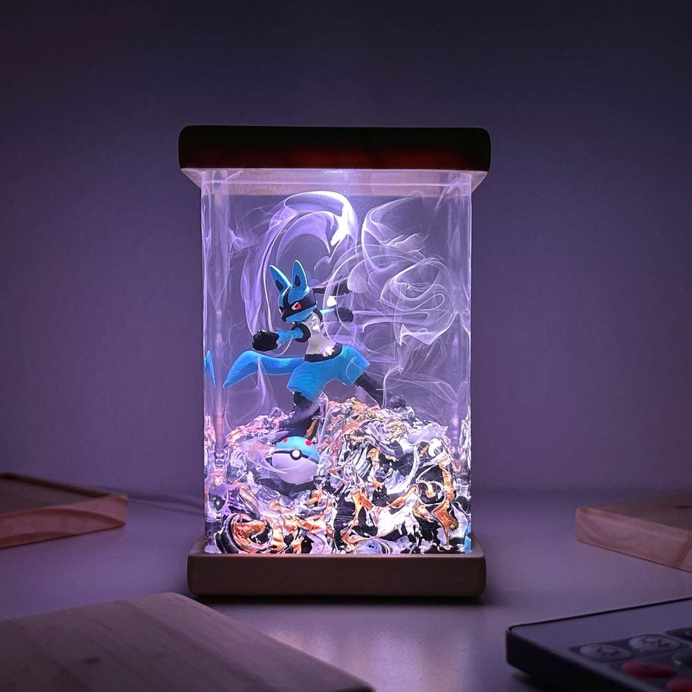 Lucario Epoxy Pokemon Resin Lamp