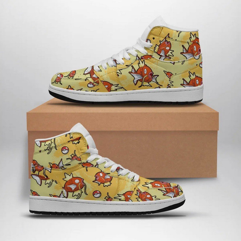 Magikarp Pattern Pokemon High Top AJ1 Shoes