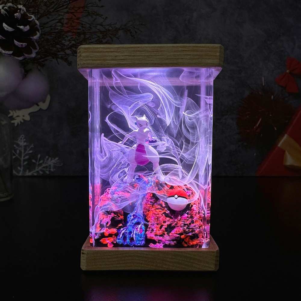 Mewtwo Pokemon Resin Lamp