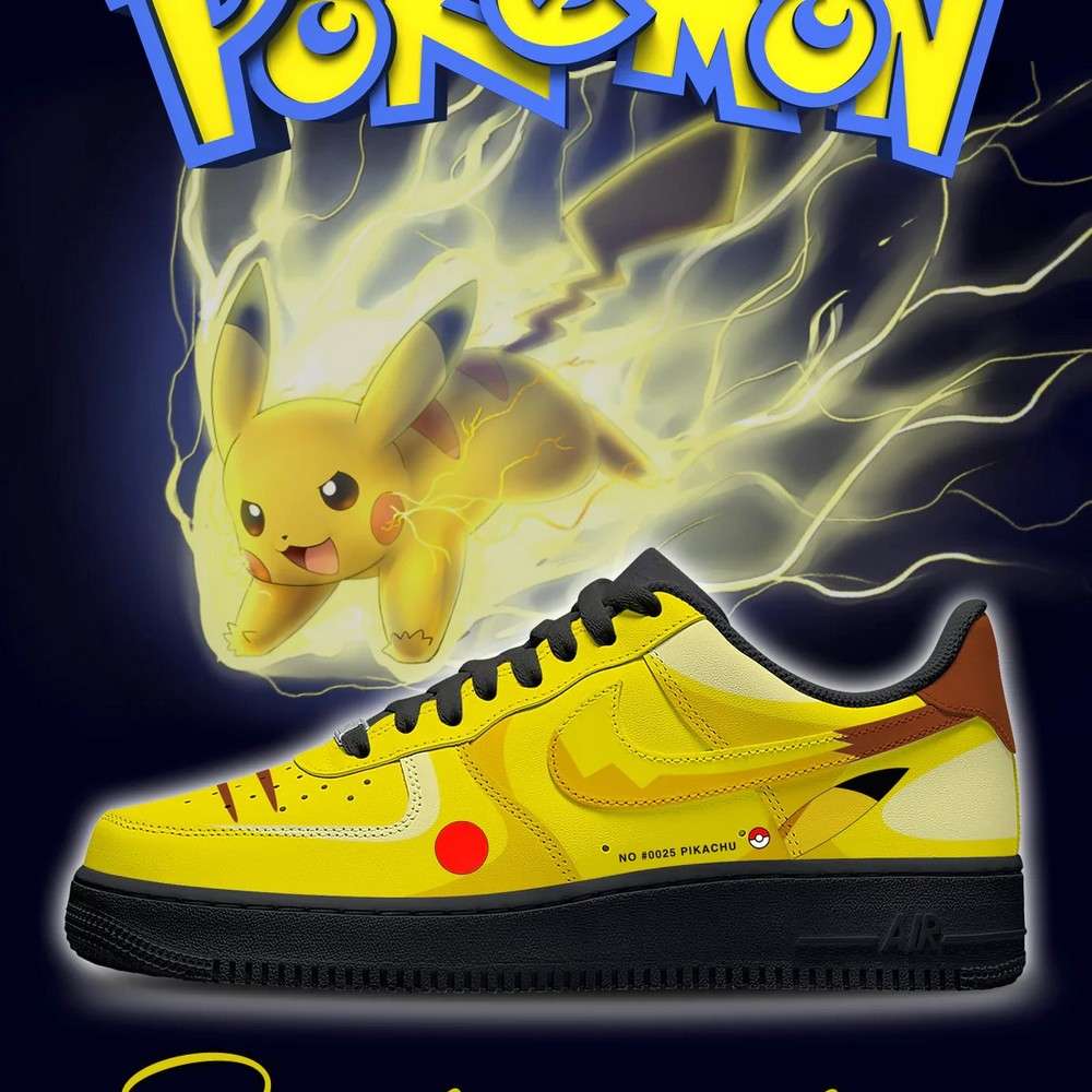pikachu pokemon af1 low top shoes zjv1g