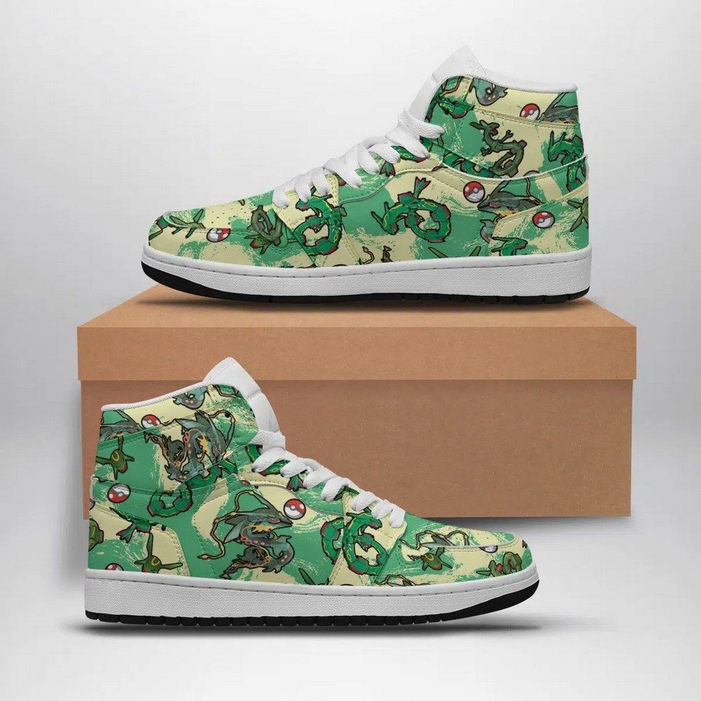Rayquaza Pattern Pokemon High Top AJ1 Shoes