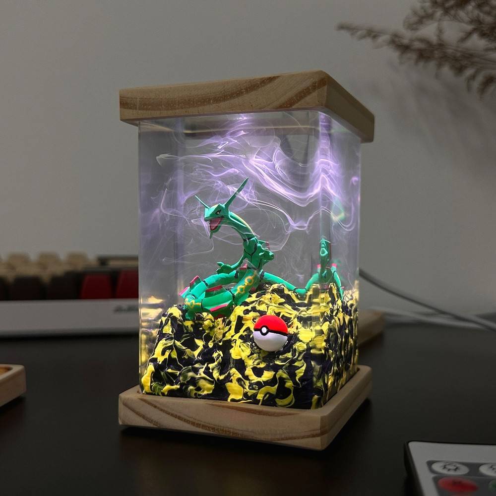 Rayquaza Pokemon Resin Lamp