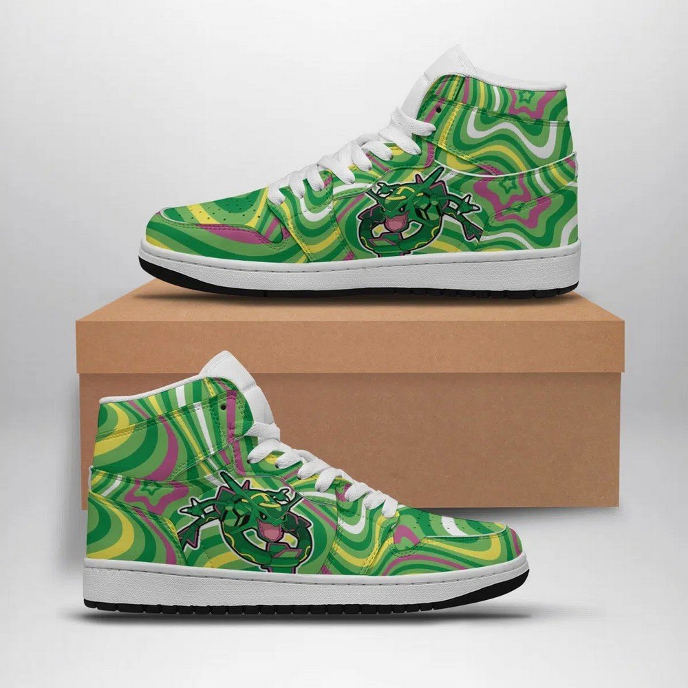 Rayquaza Trippy Pokemon High Top AJ1 Shoes