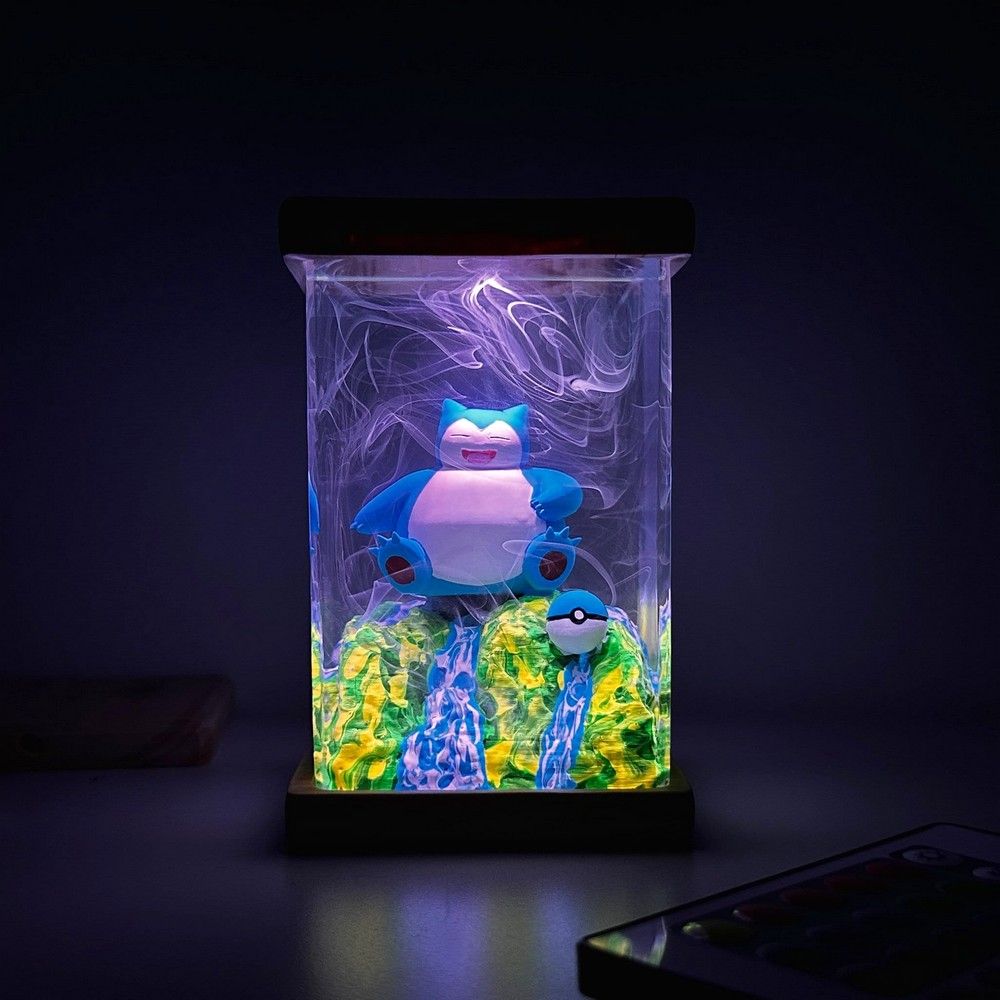 Snorlax Pokemon Resin Lamp