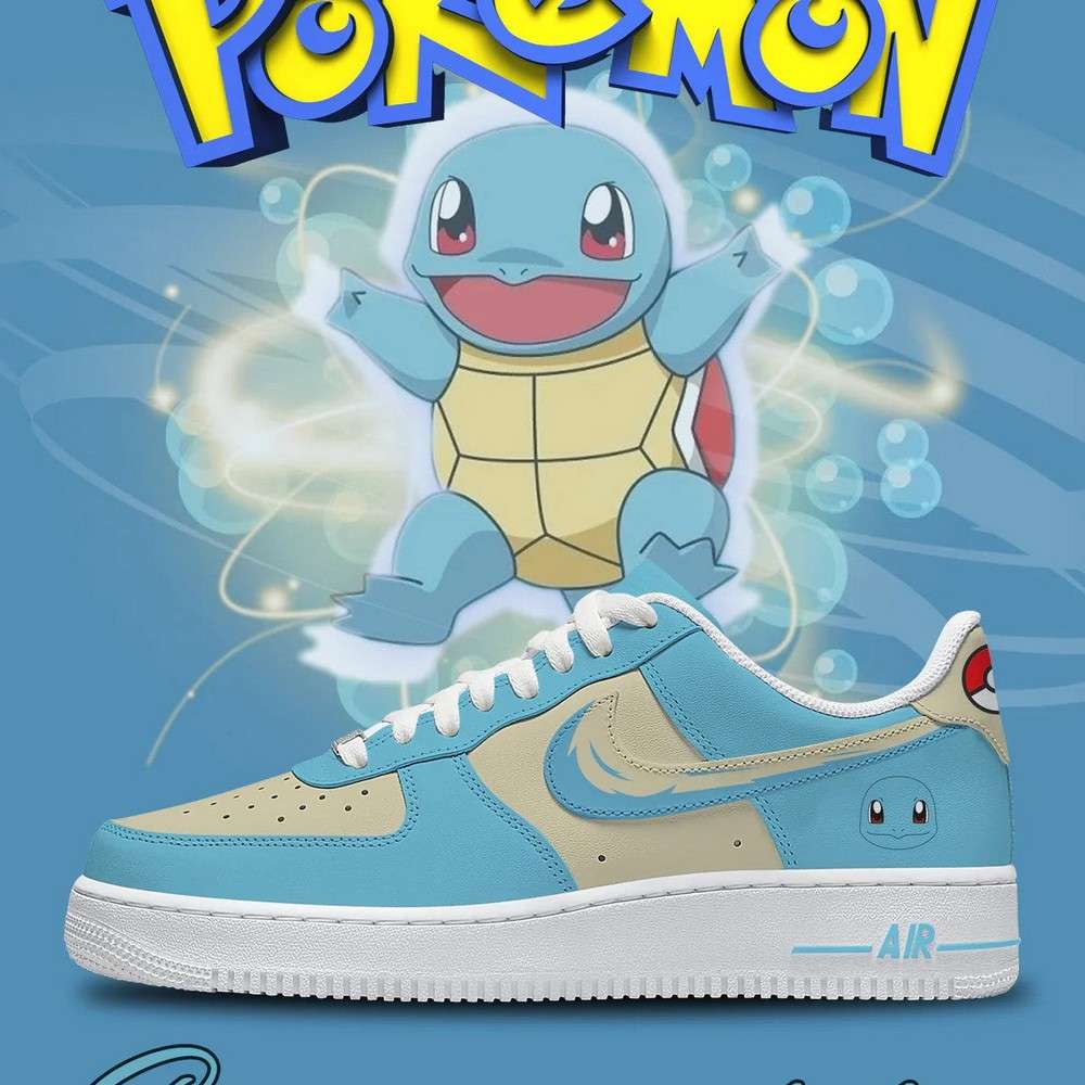 Squirtle Pokemon AF1 Low Top Shoes