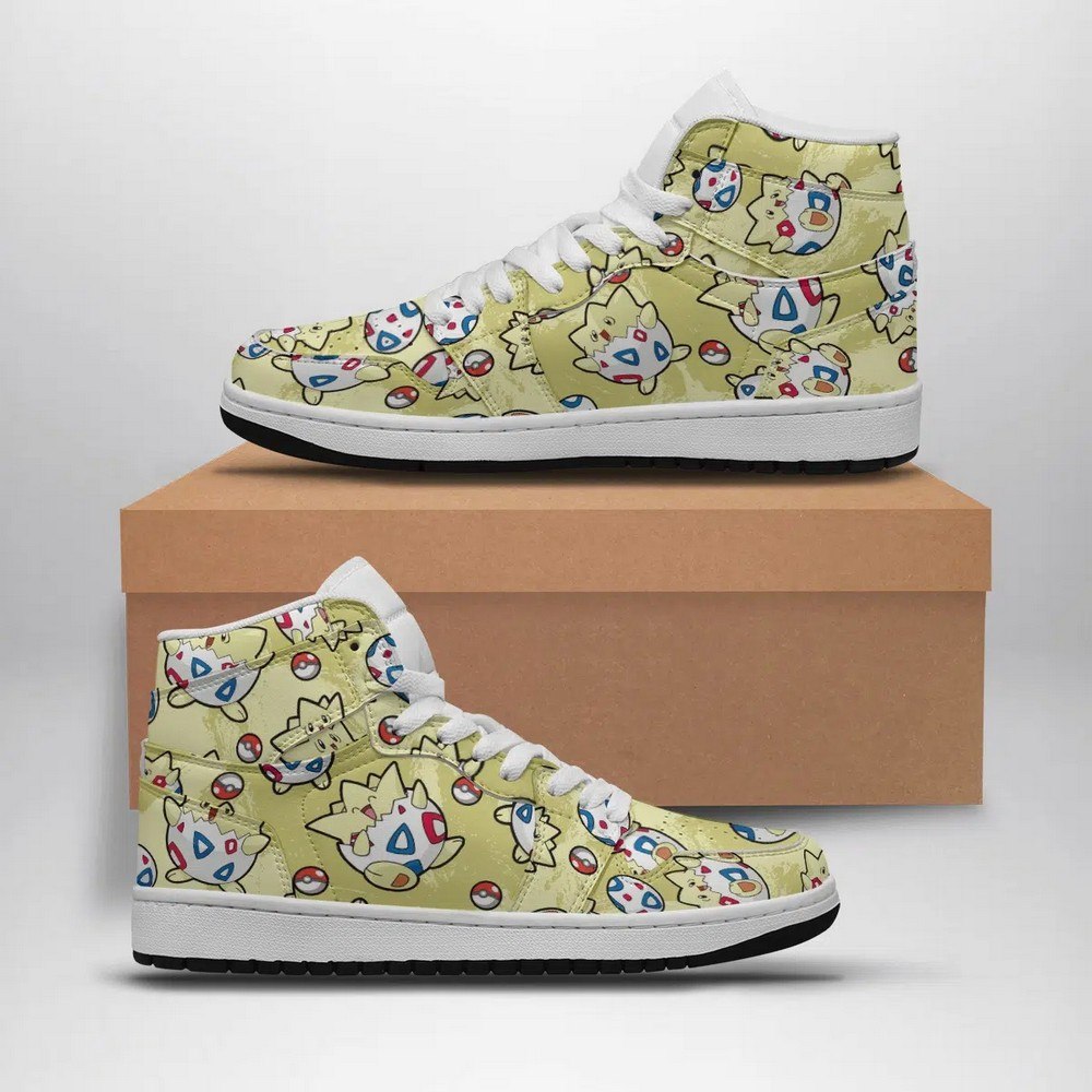 Togepi Pattern Pokemon High Top AJ1 Shoes