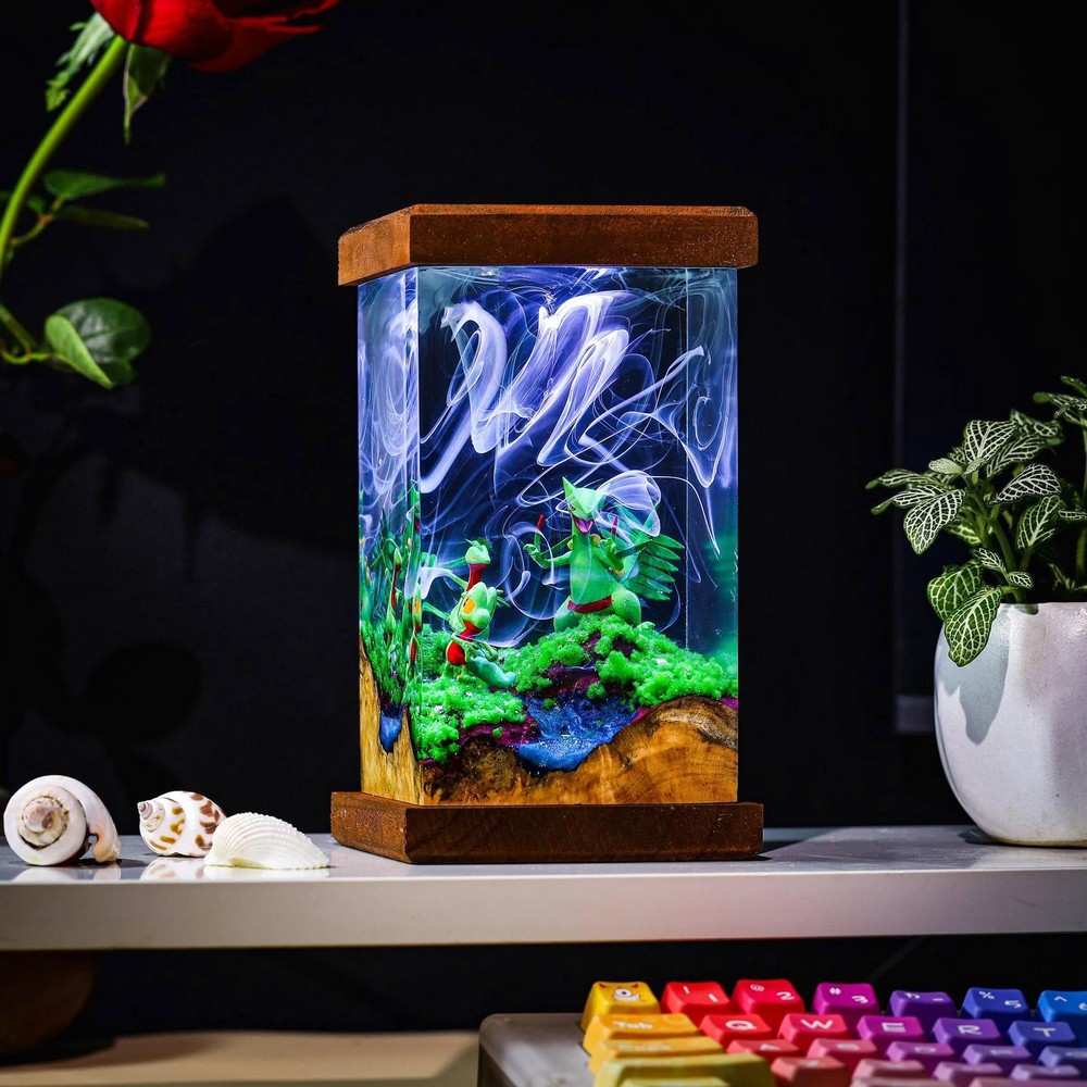 Treecko Evolution Pokemon Resin Lamp