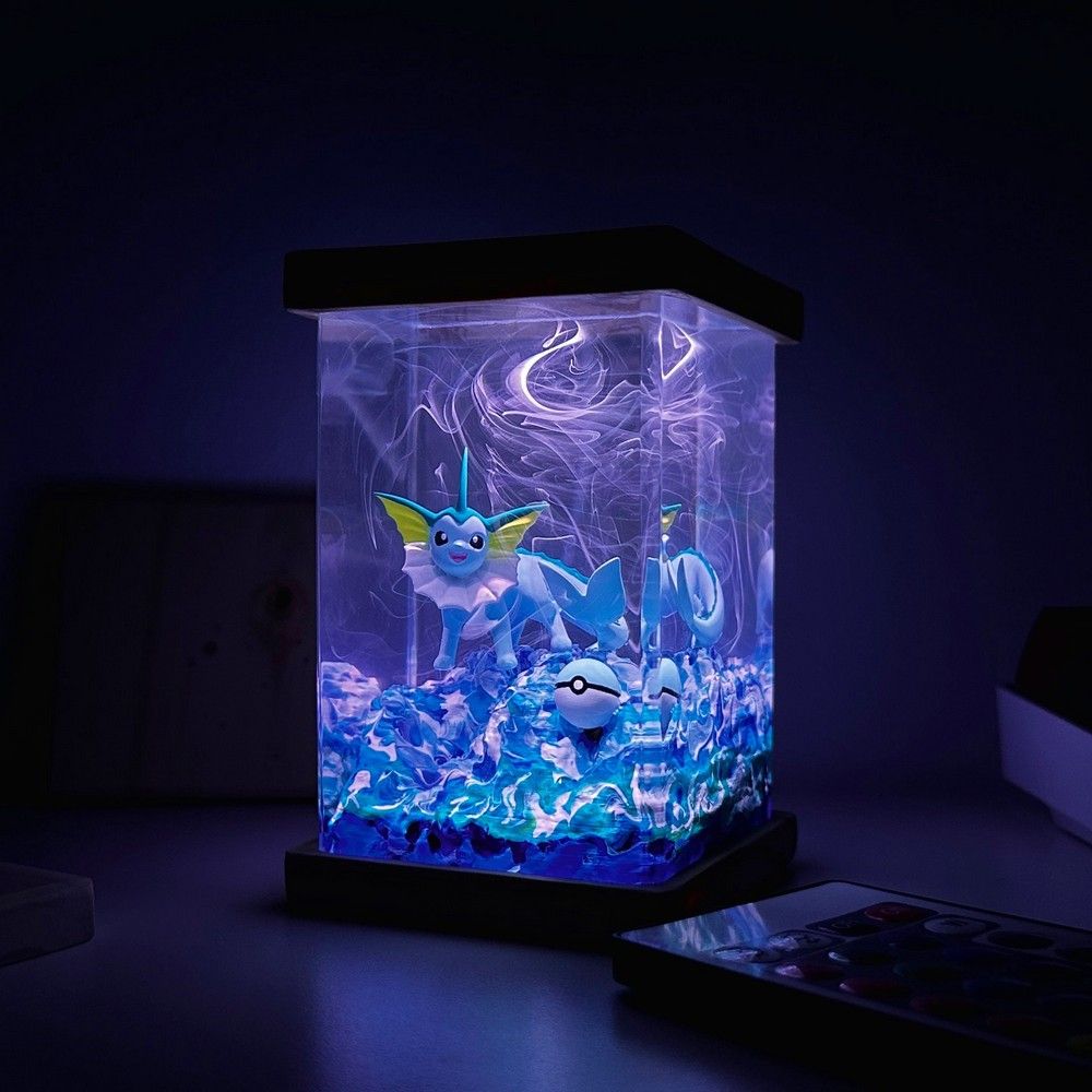 Vaporeon Eevee Evolution Pokemon Resin Lamp